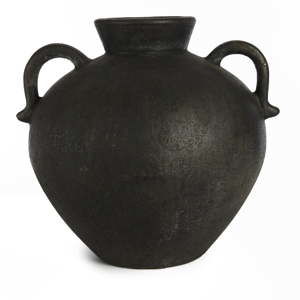 Czarny wazon ceramiczny Simla Heritage, wys. 32 cm