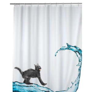 Zasłona prysznicowa Wenko Black Cat, 180x200 cm