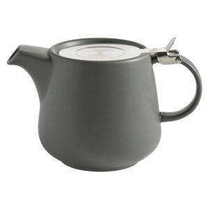 Ciemnoszary porcelanowy dzbanek do herbaty z sitkiem Maxwell & Williams Tint, 600 ml