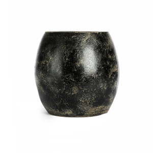 Czarny wazon ceramiczny Simla Raw, ⌀ 30 cm
