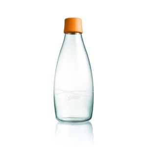 Pomarańczowa butelka ReTap ze szkła z dożywotnią gwarancją, 800 ml