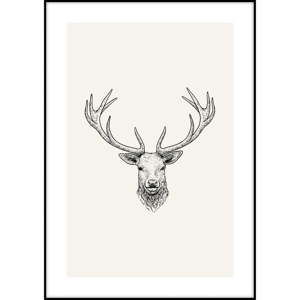 Plakat Imagioo Deer Ilu, 40x30 cm