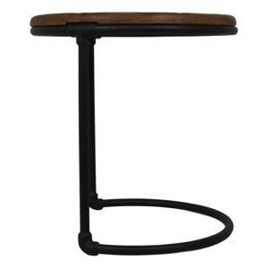 Stolik z blatem z drewna tekowego HSM Collection, ⌀ 45 cm