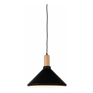 Czarna/naturalna lampa wisząca z metalowym kloszem ø 35 cm Melbourne – it's about RoMi