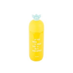 Żółta nierdzewna butelka termiczna Tantitoni Cute Pineapple, 280 ml