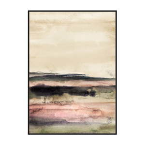 Obraz w ramie z drewna sosnowego Moycor Pink Tones, 100x140 cm