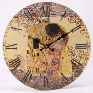 Drewniany zegar wiszący Dakls Retro, ⌀ 34 cm
