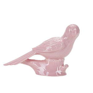 Różowa figurka ceramiczna w kształcie papugi Miss Étoile