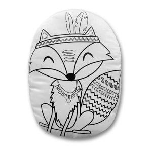 Zestaw poszewki na poduszkę z satyny bawełnianej i pisaków do tkanin Mr. Little Fox Indian Fox