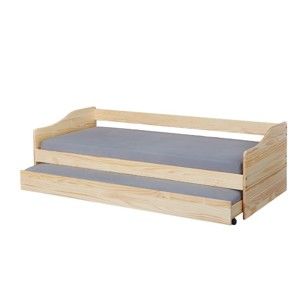 1-osobowe łóżko rozkładane z litego drewna sosnowegoInterlink Malte, 90x200 cm