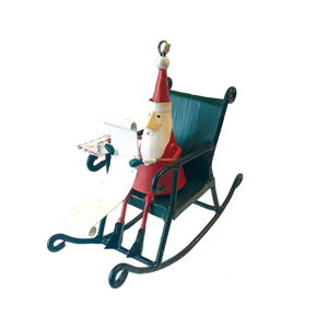 Wisząca ozdoba świąteczna G-Bork Santa in Rocking Chair
