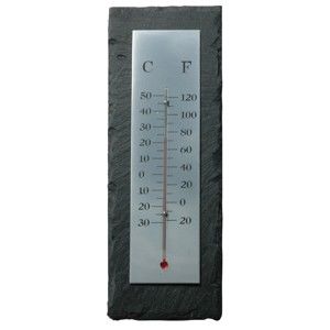 Łupkowy termometr Esschert Design Rectangle, 30x10 cm