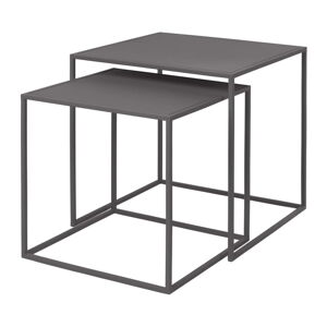 Szare metalowe stoliki zestaw 2 szt. 40x40 cm Fera – Blomus