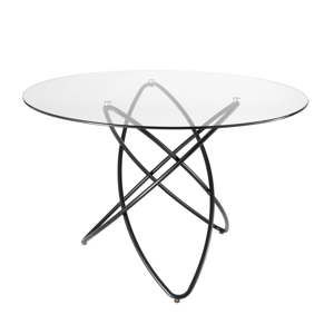 Stół z blatem ze szkła hartowanego Tomasucci Hula Hoop, ⌀ 120 cm