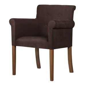 Brązowe krzesło z ciemnobrązowymi nogami Ted Lapidus Maison Flacon