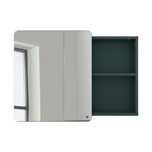 Ciemnozielona wisząca/z lustrem szafka łazienkowa 80x58 cm Color Bath – Tom Tailor