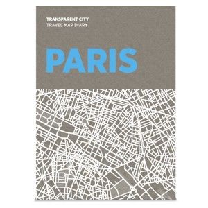 Mapa z kartkami na notatki Palomar Transparent City Paryż