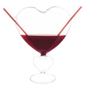 Szklanka w kształcie serca Original Products Heart of Glass, 1 l