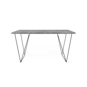 Stół z dekorem betonu TemaHome Flow, 140x75 cm