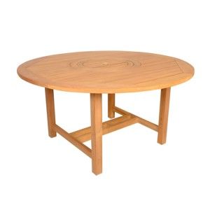 Okrągły stół ogrodowy z drewna tekowego Ezeis Sun