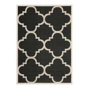Czarno-beżowy dywan odpowiedni na zewnątrz Safavieh Mali, 90x150 cm