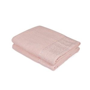 Zestaw 2 ręczników z czystej bawełny Pippy, 90x150 cm