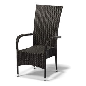 Ciemnoszare krzesło ogrodowe Timpana Frenchie, wys. 107 cm