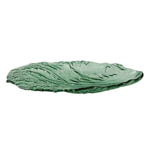 Zielony szklany półmisek Bahne & CO, 28 x 18 cm