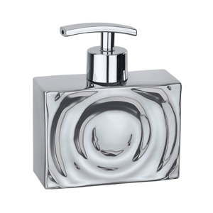 Ceramiczny dozownik do mydła w srebrnej barwie Wenko Signs