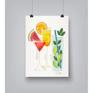 Plakat Americanflat Summer Cocktails by Cat Coquillette, 30x42 cm