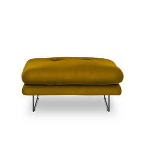 Żółty puf z aksamitnym obiciem Windsor & Co Sofas Gravity