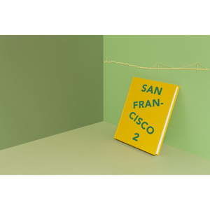 Pozłacana dekoracja ścienna z zarysem miasta The Line San Francisco II