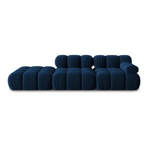 Niebieska aksamitna sofa 282 cm Bellis – Micadoni Home