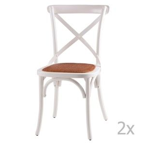 Zestaw 2 białych krzeseł drewnianych sømcasa Ariana