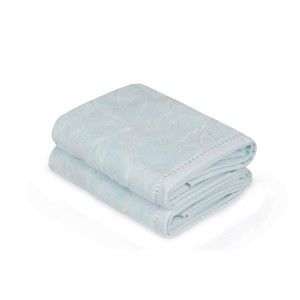 Zestaw 2 niebieskich ręczników Madame Coco, 50x90 m