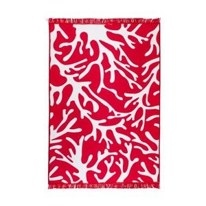 Czerwono-biały dywan dwustronny Cihan Bilisim Tekstil Coral Reef, 80x150 cm