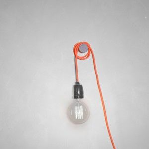 Pomarańczowy kabel w oplocie z oprawką Filament Style Cable