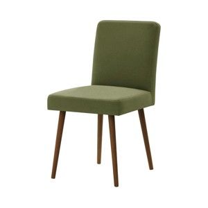 Zielone krzesło z ciemnobrązowymi nogami Ted Lapidus Maison Fragrance