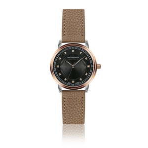 Damski zegarek z brązowym paskiem ze skóry naturalnej Walter Bach Millo