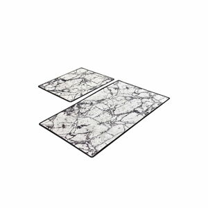 Zestaw 2 prostokątnych dywaników łazienkowych Foutastic Marble