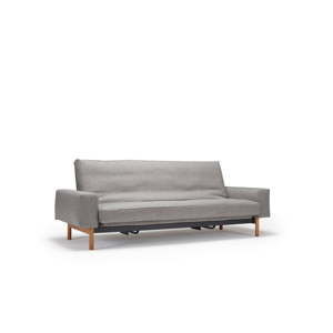 Szara rozkładana sofa ze zdejmowanym obiciem Innovation Mimer Mixed Dance Grey