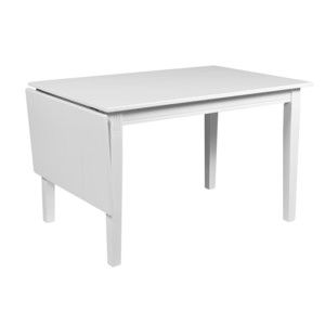 Biały stół z opuszczanym blatem z drewna dębowego Rowico Wittskar, 120 x 80 cm