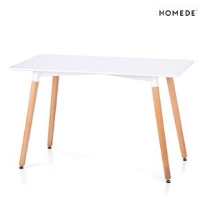 Stół z białym blatem 80x120 cm Elle – Homede