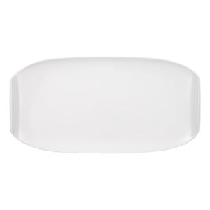 Biały prostokątny talerz z porcelany Villeroy & Boch Urban Nature, 50x25 cm