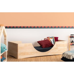 Dziecięce łóżko z drewna sosnowego Adeko Pepe Bork, 90x180 cm