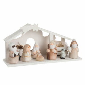 Biała ceramiczna świąteczna dekoracja J-Line Nativity