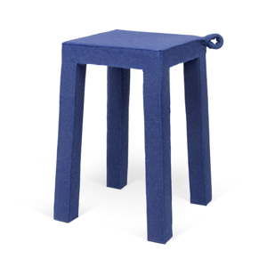 Niebieski drewniany stolik TemaHome Handle, 30x30x45 cm