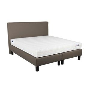 Beżowe łóżko kontynentalne Revor Domino, 200x160 cm
