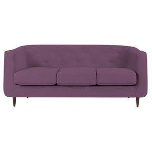 Fioletowa sofa 3-osobowa Kooko Home Love