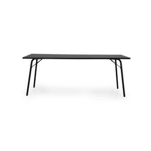 Antracytowy stół Tenzo Daxx, 90x200 cm